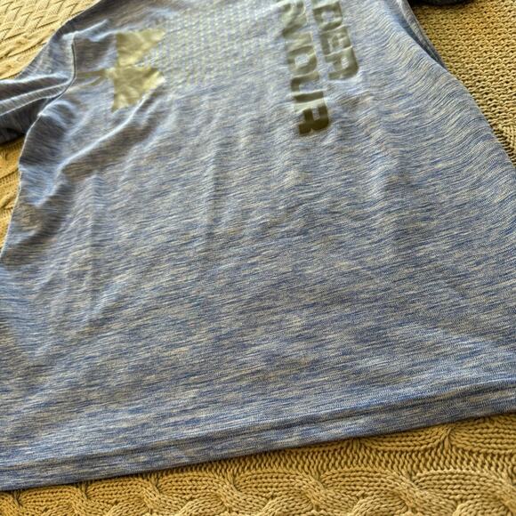Under Armour Kids Youth Blue Loose Heat Gear Performance T-Shirt ~ YXL - Picture 3 of 10